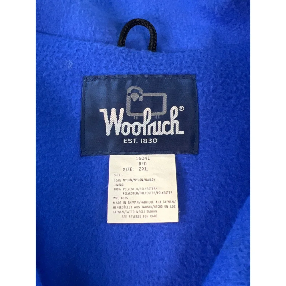 Woolrich Men's Red Blue Fleece‎ Lined Zip Up Vest Size Large